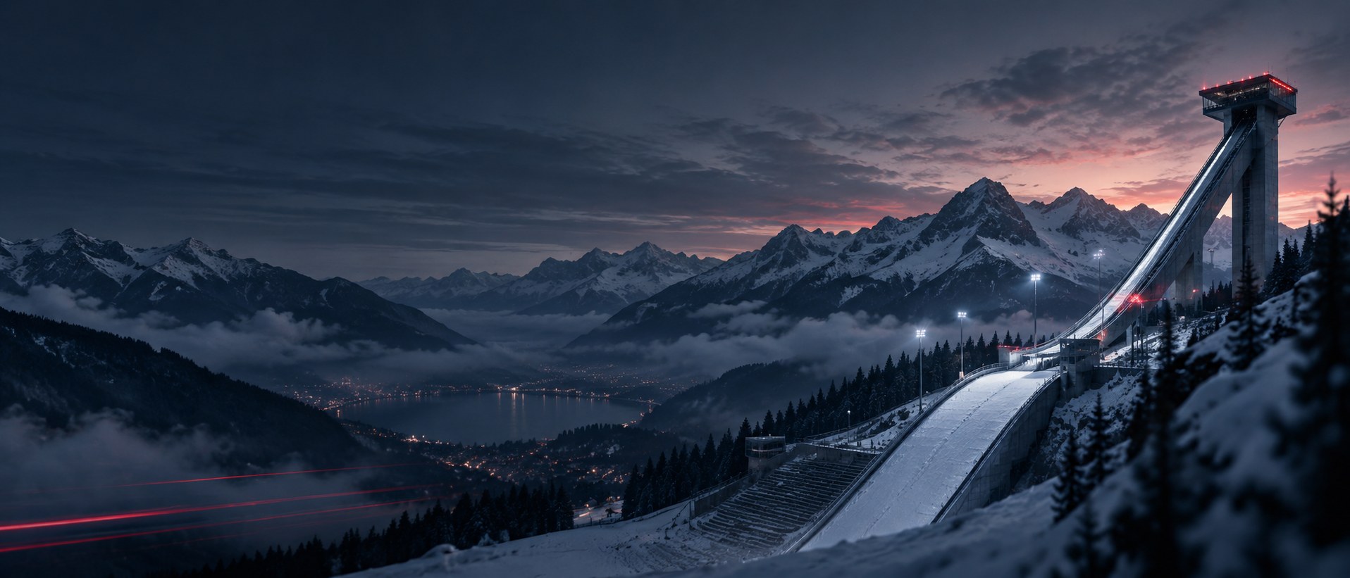 Ski jumping hill